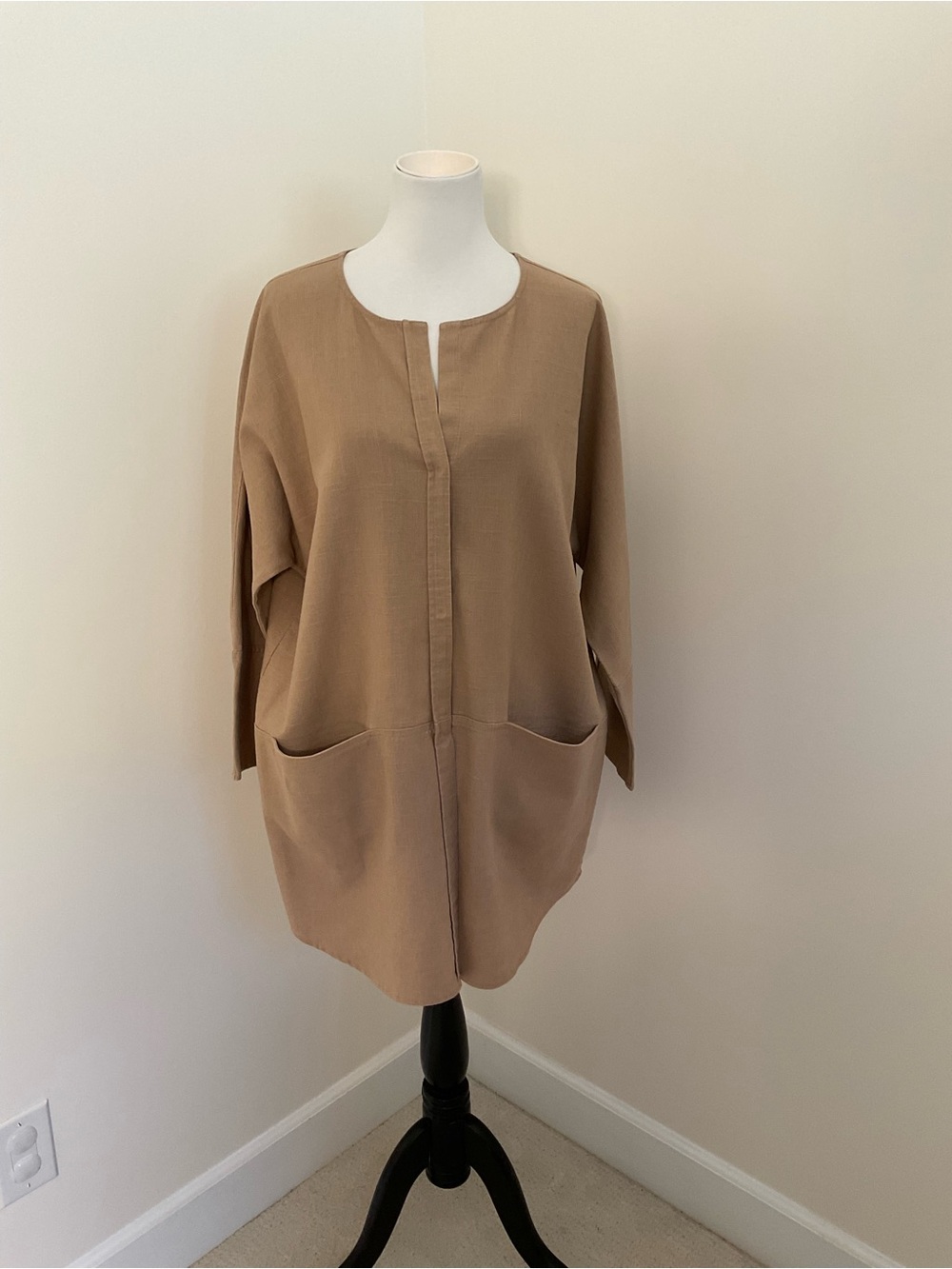 Chico's Relaxed Fit Linen Duster Jacket